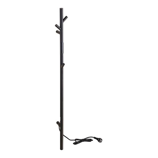 Handdukstork 10,3 x 118 cm, rostfritt stål/svart