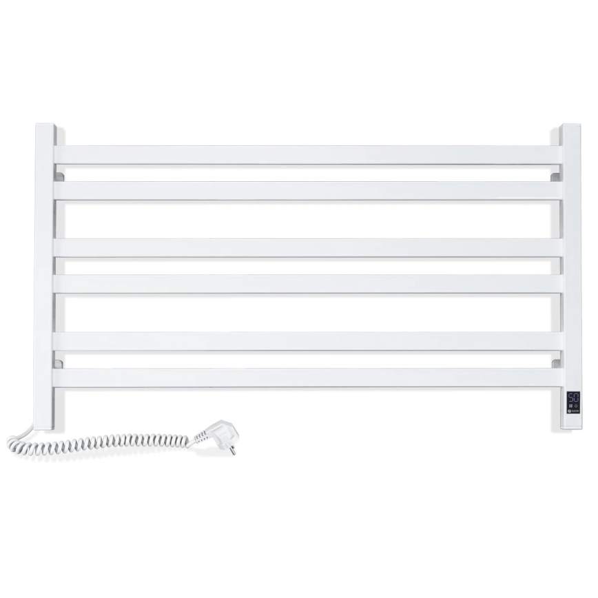 Handdukstork för badrum med termostat AVANGARD 316W/230V 50,6 cm IP44 vit vänster kantig