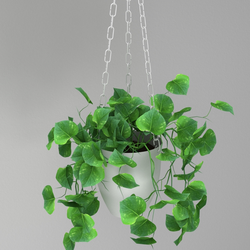 Hängande blomkruka 155x17 cm vit