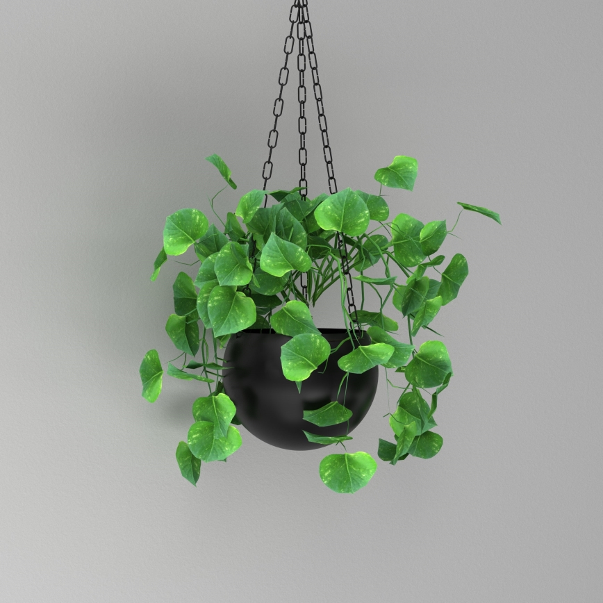 Hängande blomkruka 155x27 cm svart