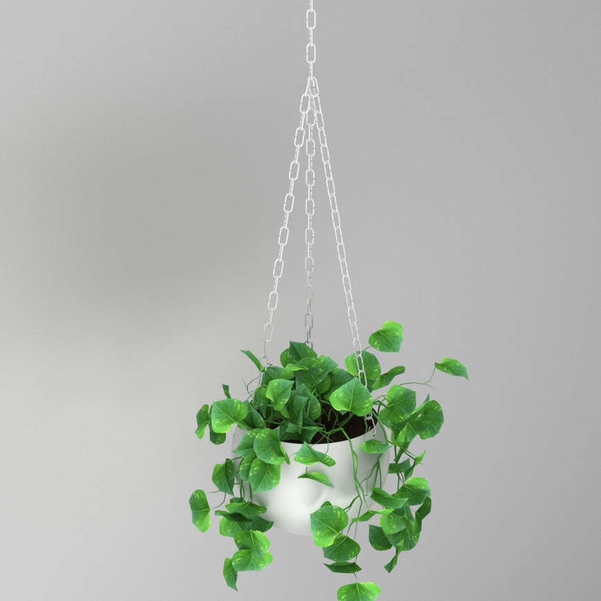 Hängande blomkruka 155x27 cm vit