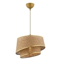 Hängande lampa BARETTE 1xE27/60W/230V brun/guld
