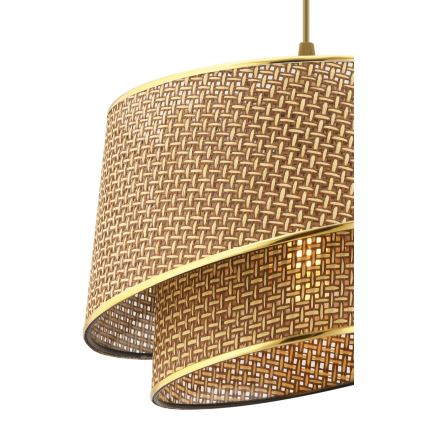 Hängande lampa BARETTE 1xE27/60W/230V brun/guld
