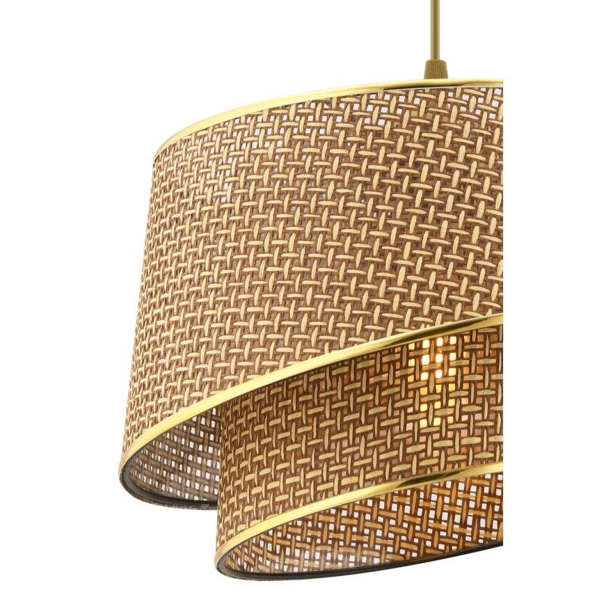Hängande lampa BARETTE 1xE27/60W/230V brun/guld