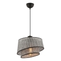 Hängande lampa BARETTE 1xE27/60W/230V grå/svart