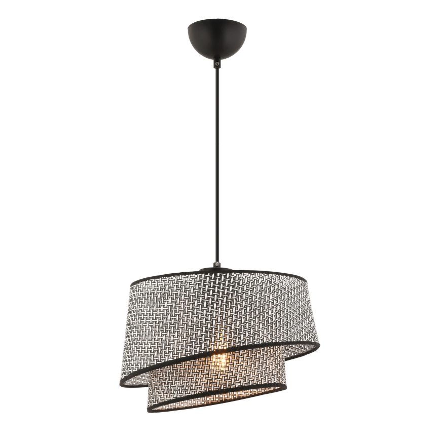 Hängande lampa BARETTE 1xE27/60W/230V grå/svart