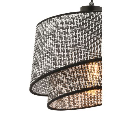 Hängande lampa BARETTE 1xE27/60W/230V grå/svart