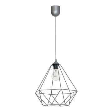 Hängande lampa BASKET 1xE27/60W/230V grå
