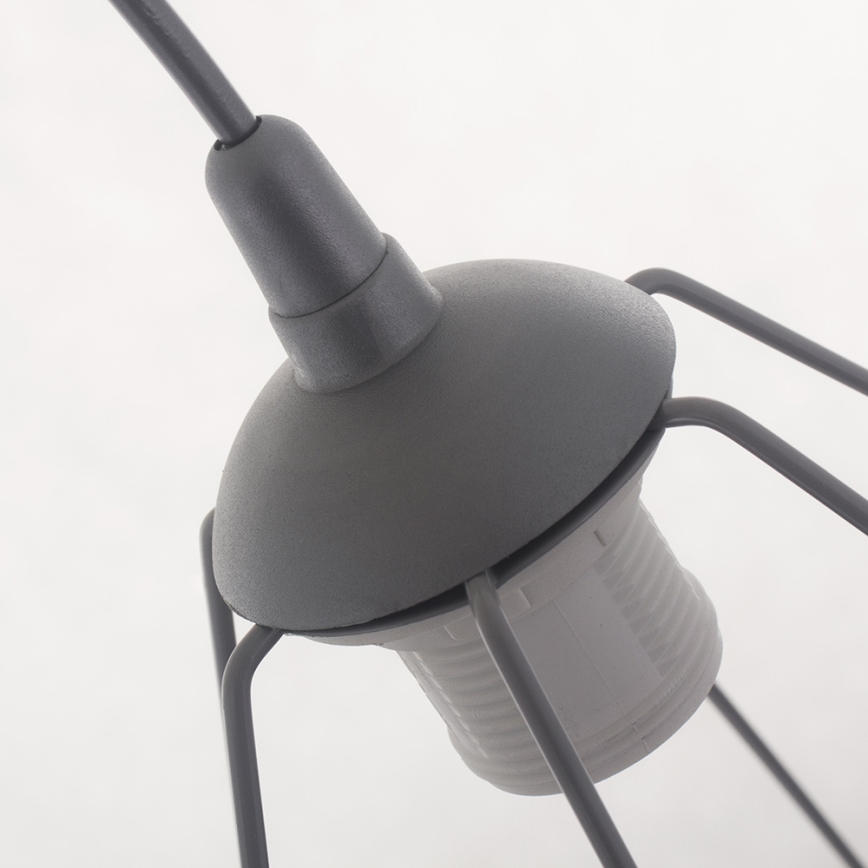 Hängande lampa BASKET 1xE27/60W/230V grå