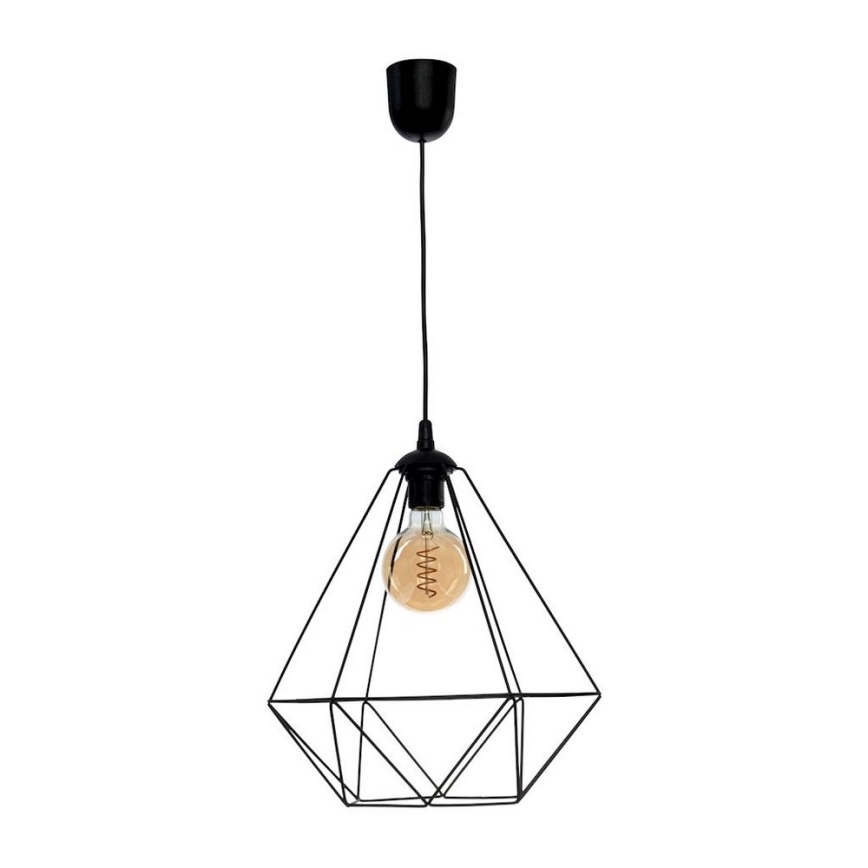 Hängande lampa BASKET 1xE27/60W/230V svart