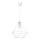 Hängande lampa BASKET 1xE27/60W/230V vit
