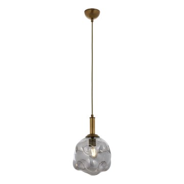 hängande lampa CRUMPLED 1xE27/40W/230V brons/rökt