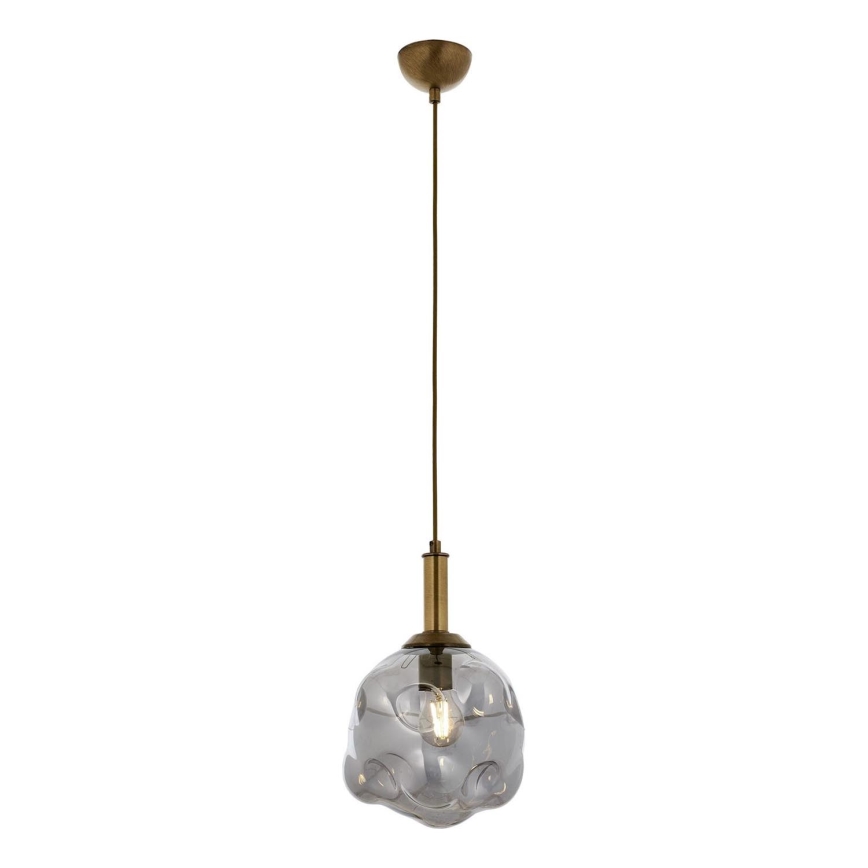 hängande lampa CRUMPLED 1xE27/40W/230V brons/rökt