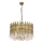 Hängande lampa CRYSTALLINE 8xE27/40W/230V pr. 60 cm mässing