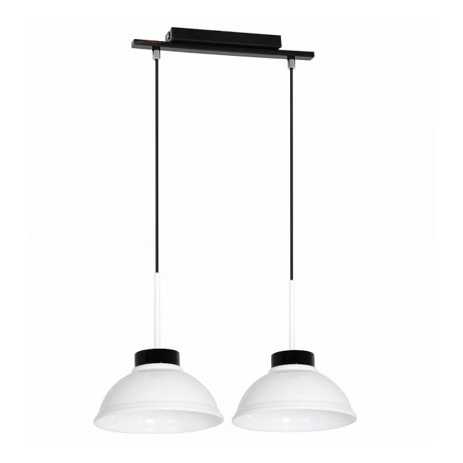 Hängande lampa FACTOR Vit 2xE27/60W/230V