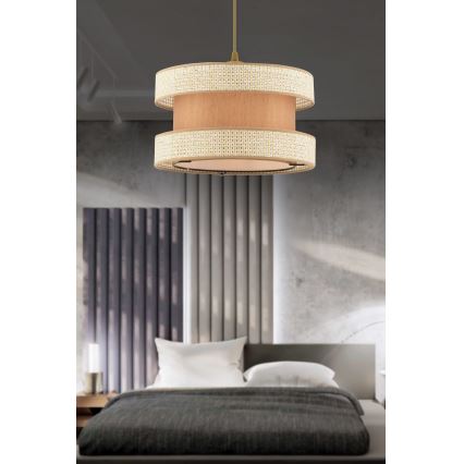 Hängande lampa HALO 1xE27/60W/230V beige/creme