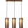 Hängande lampa KIOTO 3xE27/40W/230V svart/bok
