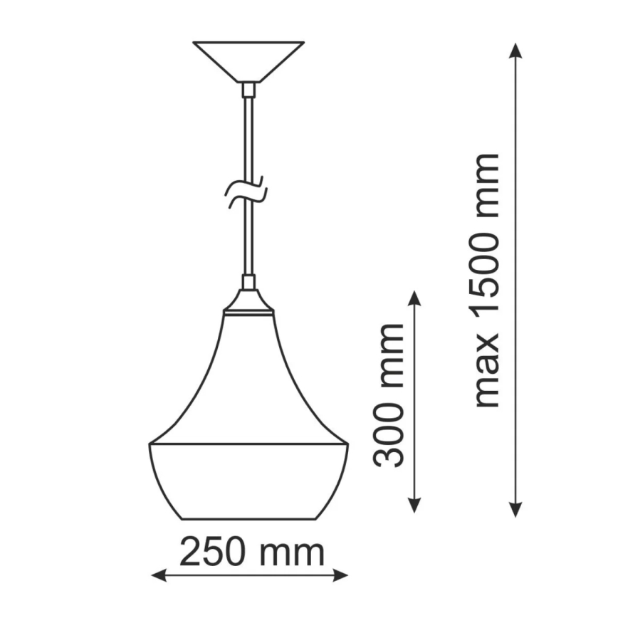 Hängande lampa MODERN E27/60W svart