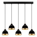 Hängande lampa YILDO 5xE27/40W/230V svart/guld