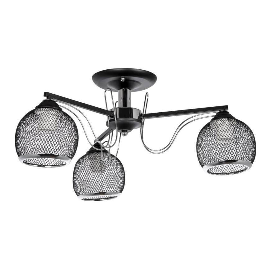 Hängande Ljuskrona 3xE27/60W/230V svart