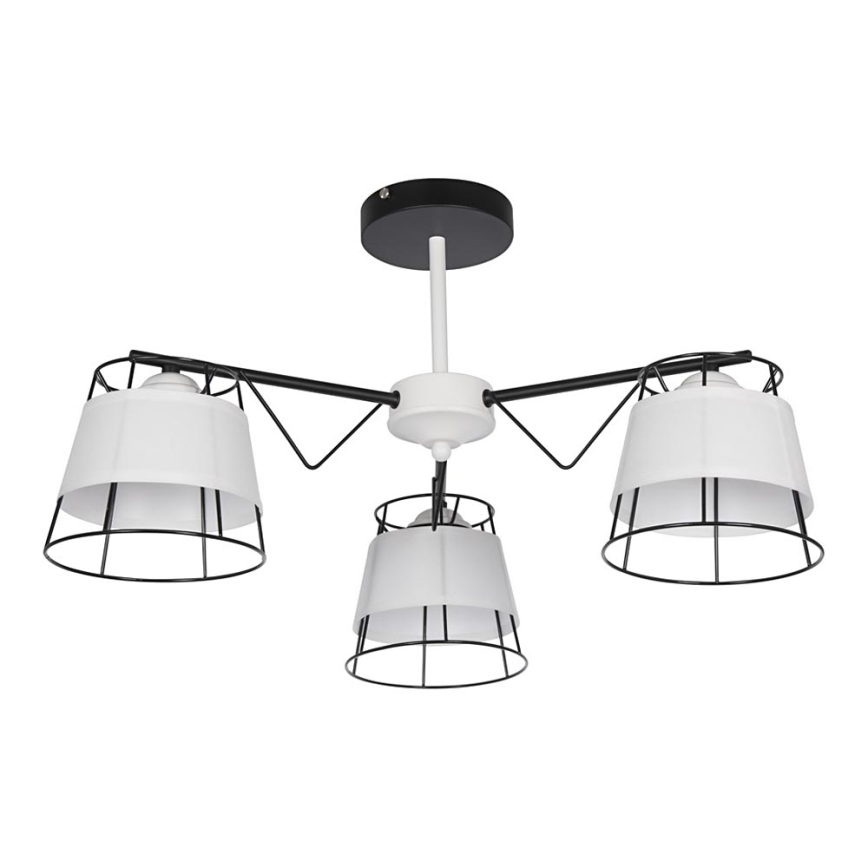 Hängande Ljuskrona 3xE27/60W/230V vit