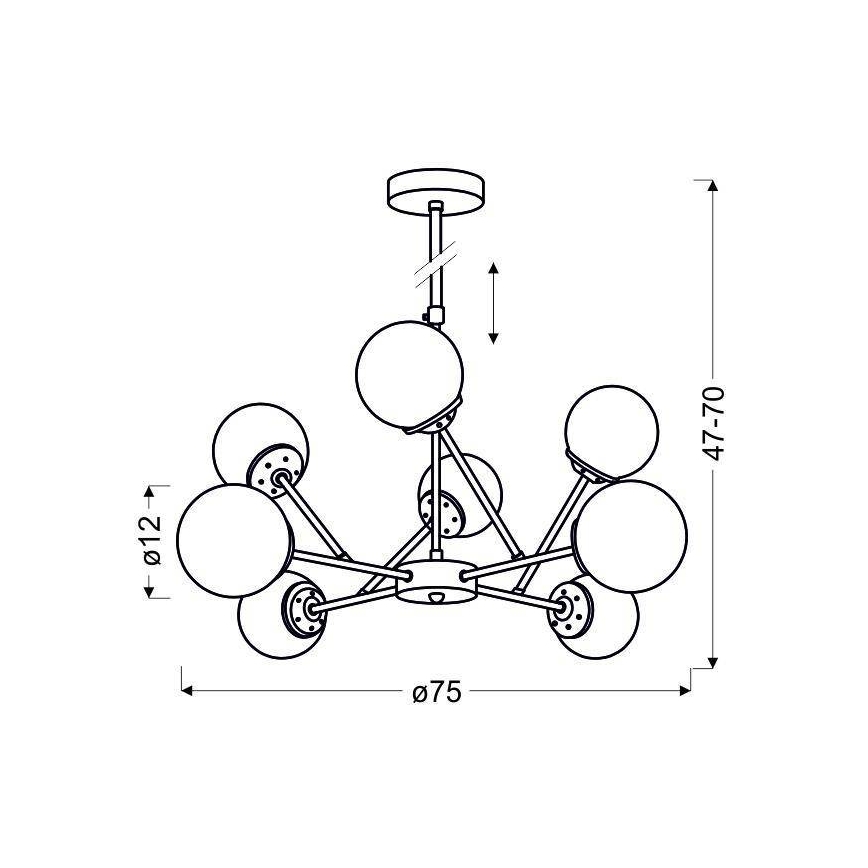 Hängande Ljuskrona  BEST 8xE14/40W/230V