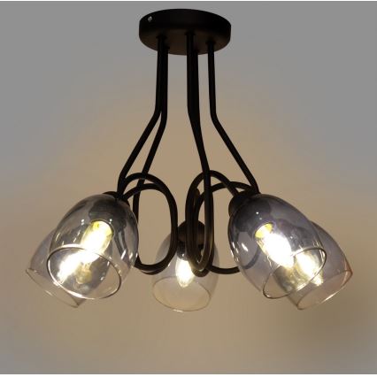 Hängande Ljuskrona MARIETTA 5xE27/15W/230V