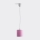 Hängande ljuskrona med textilsladd för barn DOTS 1xE27/15W/230V diameter 15 cm rosa