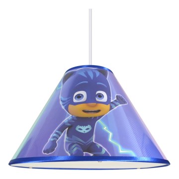 Hängande ljuskrona med textilsladd för barn PJ MASK 1xE27/40W/230V