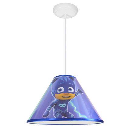 Hängande ljuskrona med textilsladd för barn PJ MASK 1xE27/40W/230V
