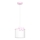 Hängande ljuskrona med textilsladd för barn SWEET 1xE27/15W/230V vit/rosa/fjäril