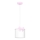 Hängande ljuskrona med textilsladd för barn SWEET 1xE27/15W/230V vit/rosa/rosett