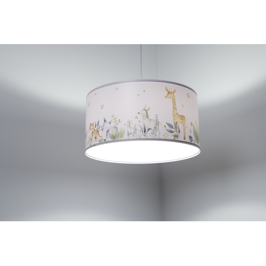 Hängande ljuskrona med textilsladd för barn SWEET DREAMS 1xE27/60W/230V diameter 30 cm