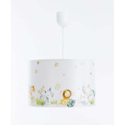 Hängande ljuskrona med textilsladd för barn SWEET DREAMS 1xE27/60W/230V diameter 30 cm