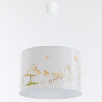 Hängande ljuskrona med textilsladd för barn SWEET DREAMS 1xE27/60W/230V diameter 30 cm