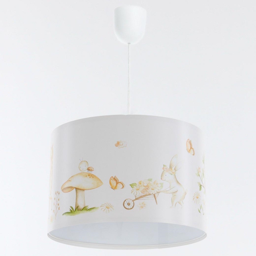 Hängande ljuskrona med textilsladd för barn SWEET DREAMS 1xE27/60W/230V diameter 30 cm