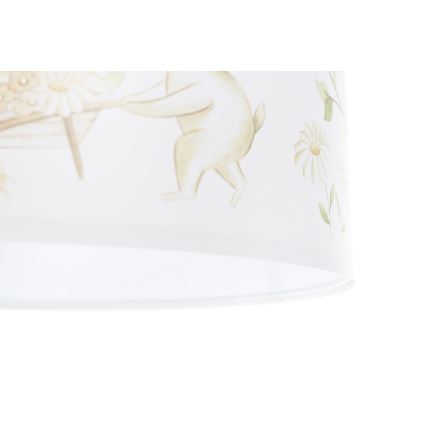 Hängande ljuskrona med textilsladd för barn SWEET DREAMS 1xE27/60W/230V diameter 30 cm