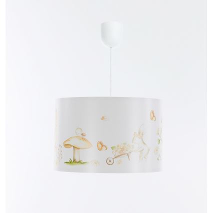 Hängande ljuskrona med textilsladd för barn SWEET DREAMS 1xE27/60W/230V diameter 30 cm