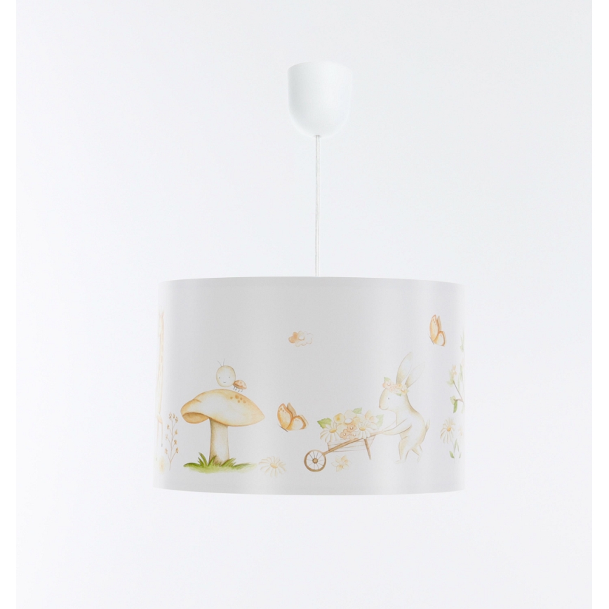 Hängande ljuskrona med textilsladd för barn SWEET DREAMS 1xE27/60W/230V diameter 30 cm