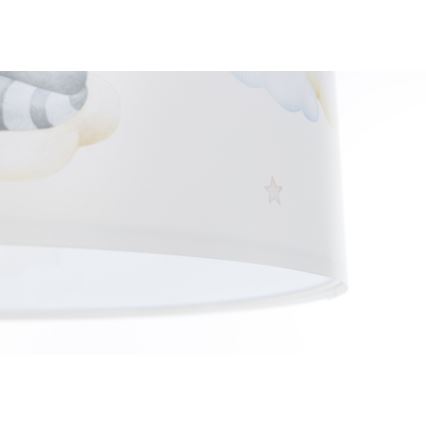 Hängande ljuskrona med textilsladd för barn SWEET DREAMS 1xE27/60W/230V diameter 30 cm