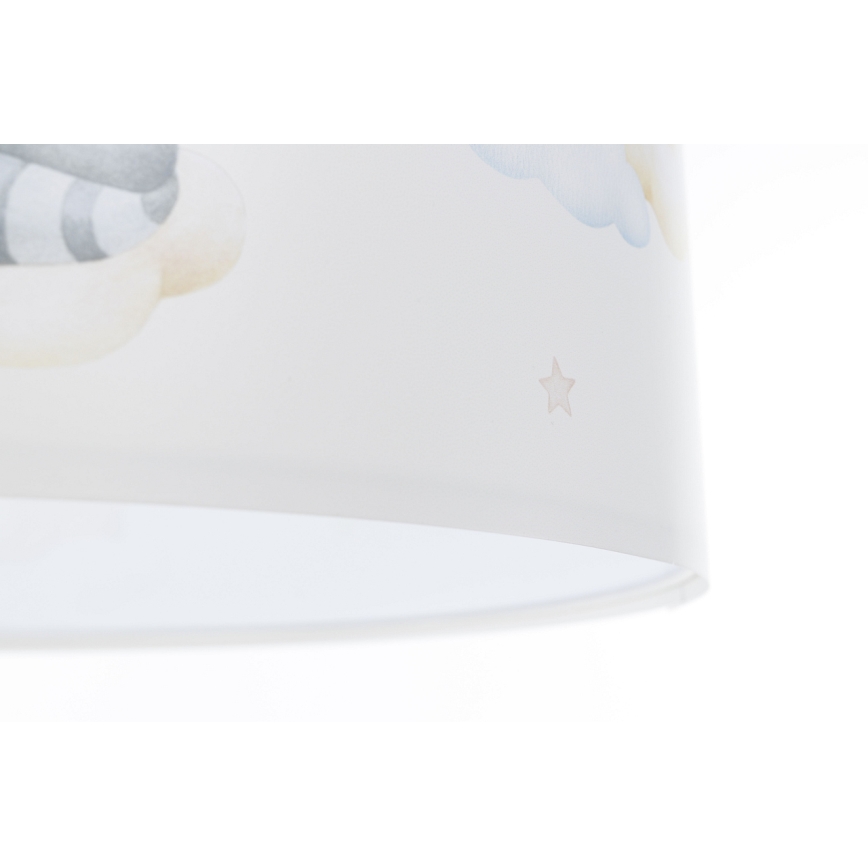 Hängande ljuskrona med textilsladd för barn SWEET DREAMS 1xE27/60W/230V diameter 30 cm
