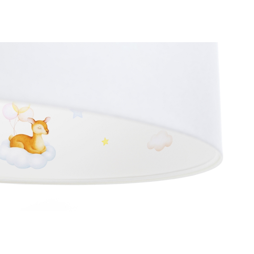 Hängande ljuskrona med textilsladd för barn SWEET DREAMS 1xE27/60W/230V diameter 30 cm