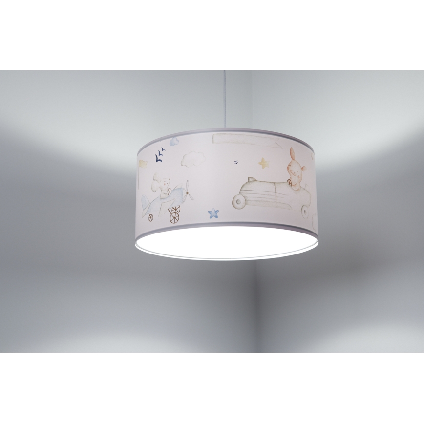 Hängande ljuskrona med textilsladd för barn SWEET DREAMS 1xE27/60W/230V diameter 30 cm
