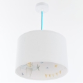 Hängande ljuskrona med textilsladd för barn SWEET DREAMS 1xE27/60W/230V diameter 30 cm