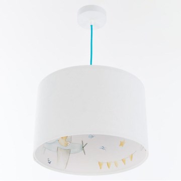 Hängande ljuskrona med textilsladd för barn SWEET DREAMS 1xE27/60W/230V diameter 30 cm