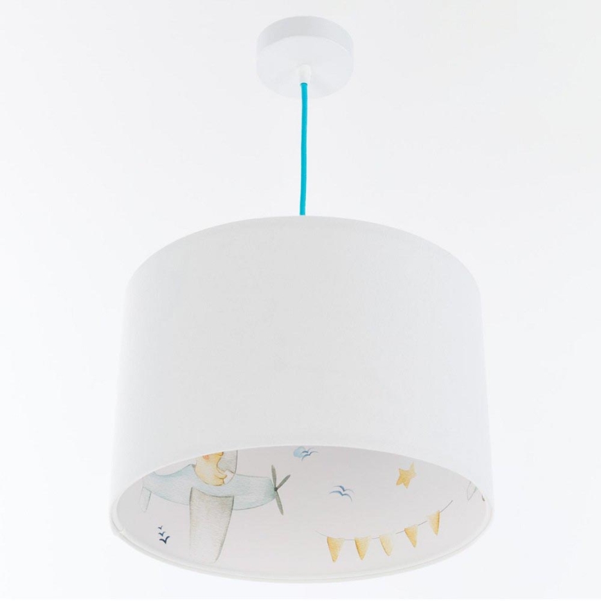 Hängande ljuskrona med textilsladd för barn SWEET DREAMS 1xE27/60W/230V diameter 30 cm