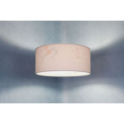 Hängande ljuskrona med textilsladd för barn SWEET DREAMS 1xE27/60W/230V diameter 30 cm