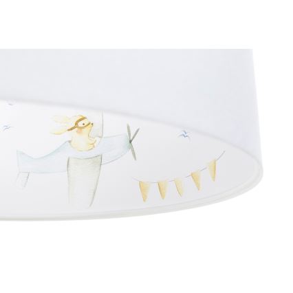 Hängande ljuskrona med textilsladd för barn SWEET DREAMS 1xE27/60W/230V diameter 30 cm