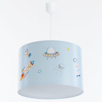 Hängande ljuskrona med textilsladd för barn SWEET DREAMS 1xE27/60W/230V diameter 30 cm