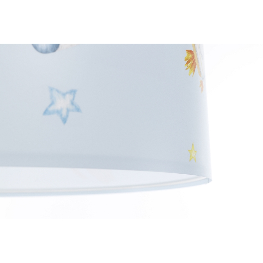 Hängande ljuskrona med textilsladd för barn SWEET DREAMS 1xE27/60W/230V diameter 30 cm